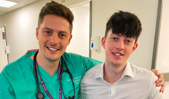 Dr Alex George, onetime Love Island contestant, with younger brother Llyr