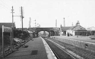Joppa station in the 1960s, looking west. Photo credit: J L Stevenson, from Kenneth G Williamson's Flickr photostream