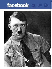 Mock up of Hitler on facebook