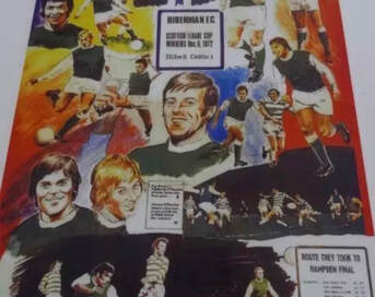Hibs Scottish League Cup souvenir poster