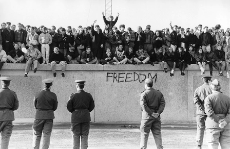 The beginning of the end of the Berlin Wall