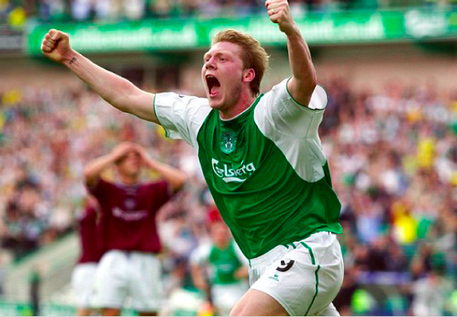 Gary O'Connor scores against Hearts