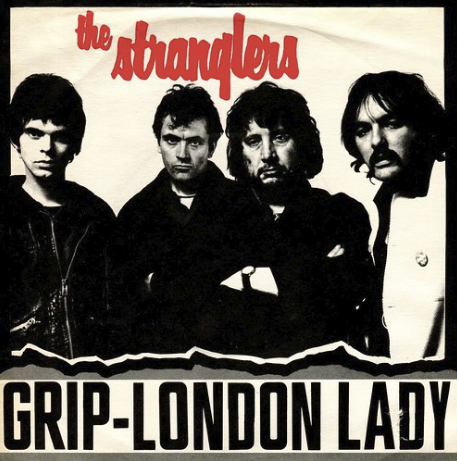 Single cover of Grip and London Lady by The Stranglers