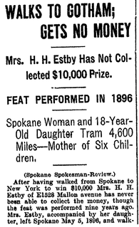 Newspaper clipping about Helga Estby